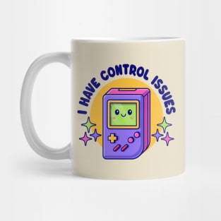 Cute Kawaii Video Game Console - Funny Control Issues Pun Mug